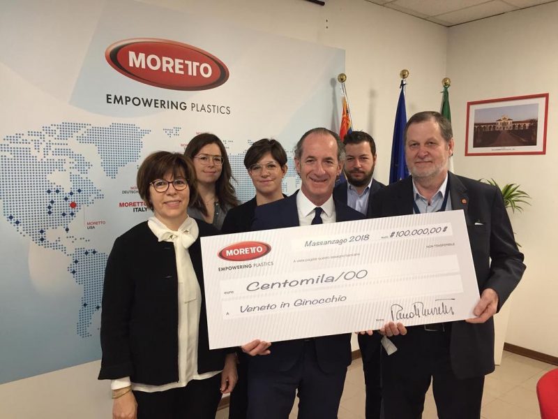 Moretto dona 100 mila euro per le persone e i territori del Veneto colpiti dal maltempo