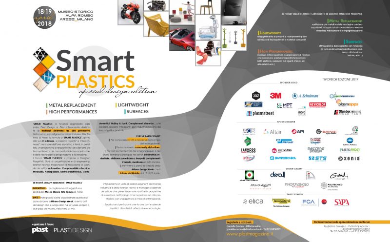 DeLonghi, Ducati, Magneti Marelli, Whirlpool a Smart Plastics 2018